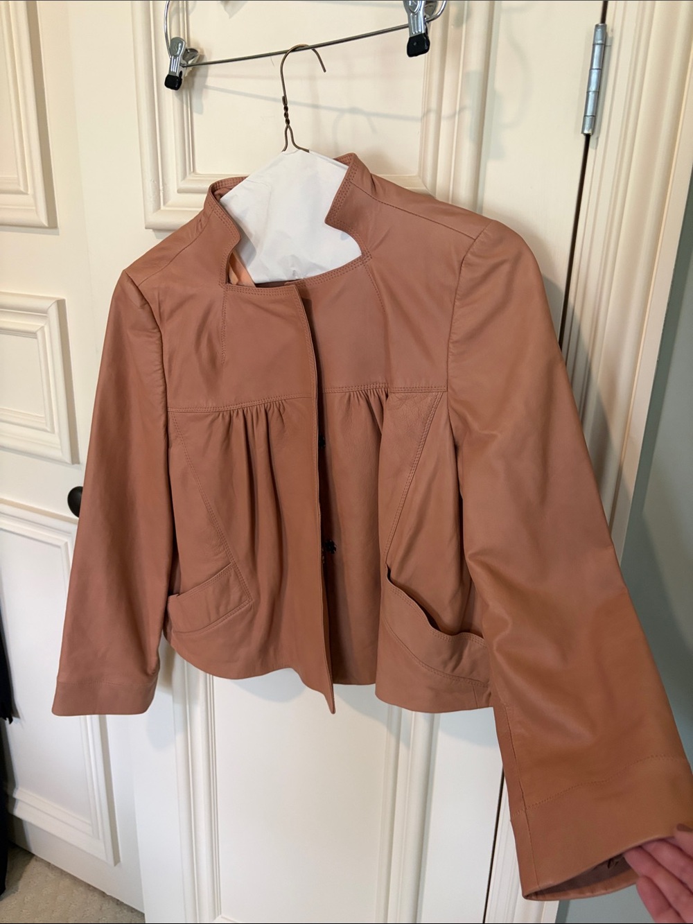 Zara Women's light brown Leather Jacket